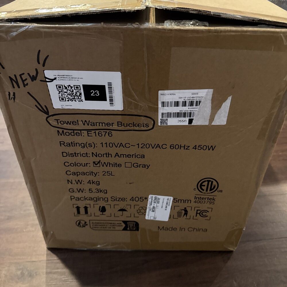 NEW IN BOX.  VEVOR Towel Warmer 25L, Towel Warmer Bucket with 2 Heating Modes.
